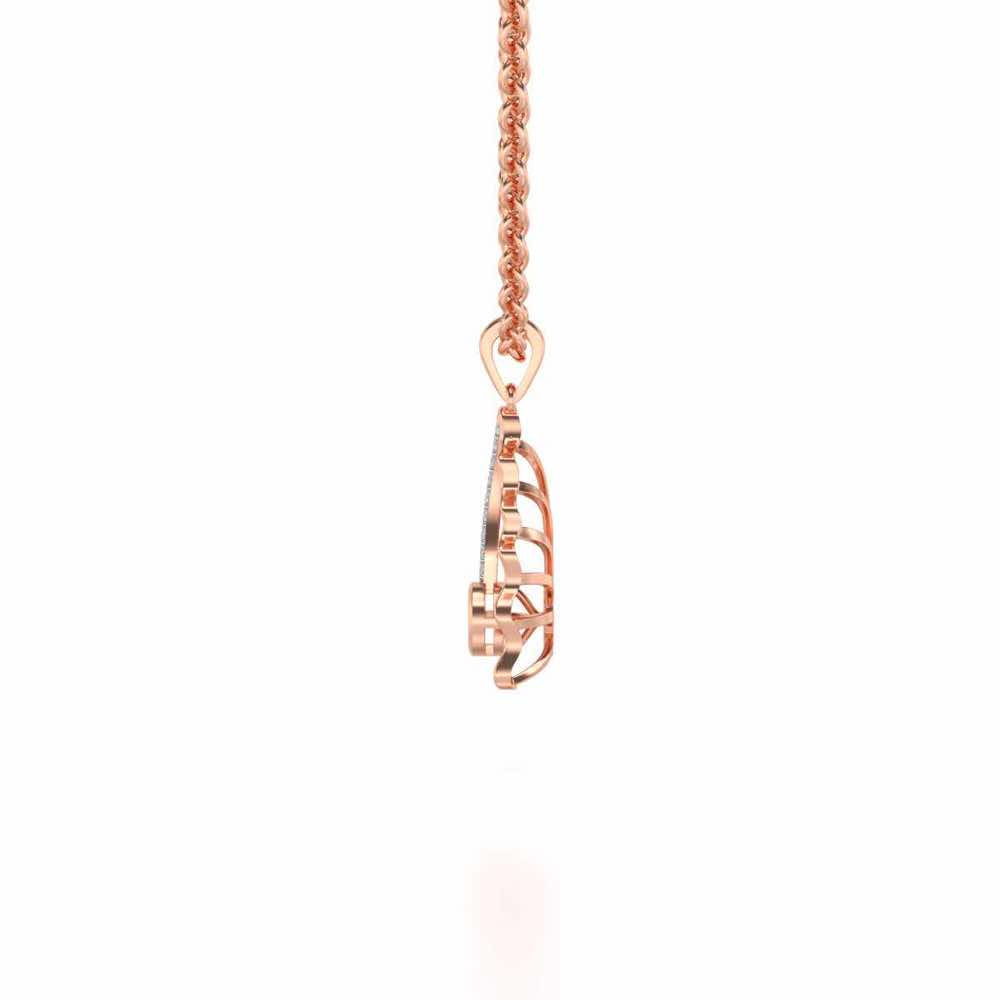 Pollux Silver Pendant - Rose Gold - Image 3