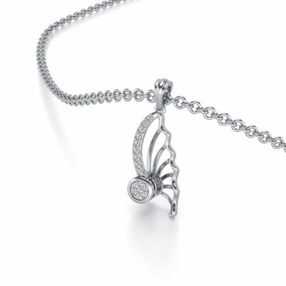Pollux Silver Pendant - White Gold - Image 2