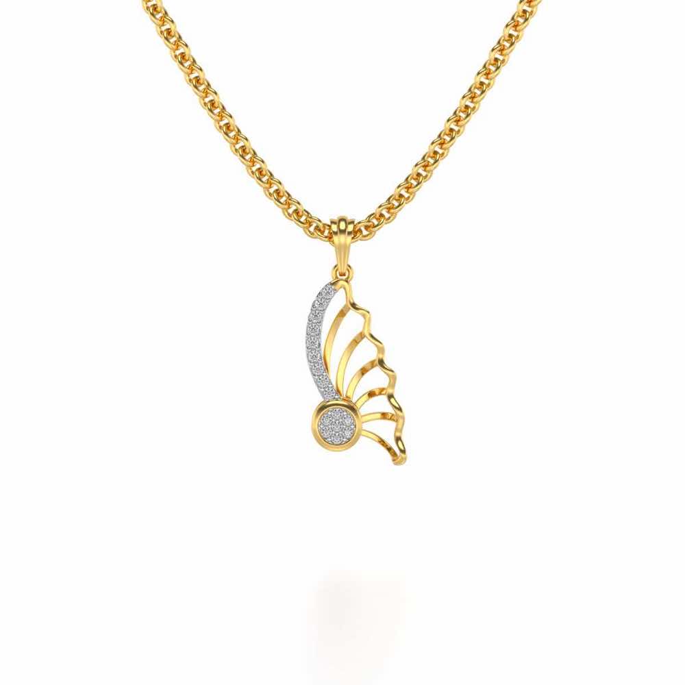 Pollux Silver Pendant - Yellow Gold - Image 1