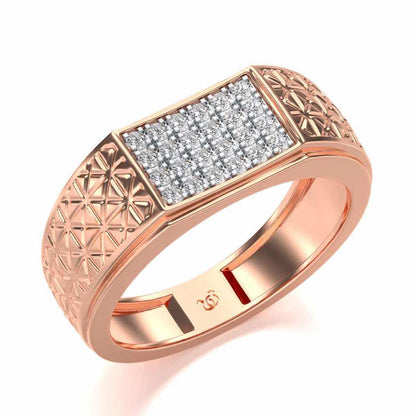 Posh Silver Ring For Men - Rose Gold - Image 1