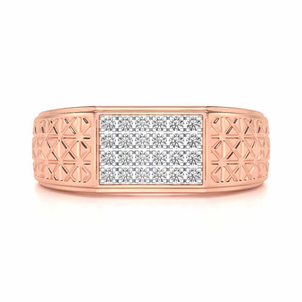 Posh Silver Ring For Men - Rose Gold - Image 4