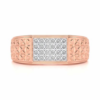 Posh Silver Ring For Men - Rose Gold - Image 4