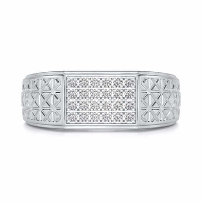 Posh Silver Ring For Men - White Gold - Image 4