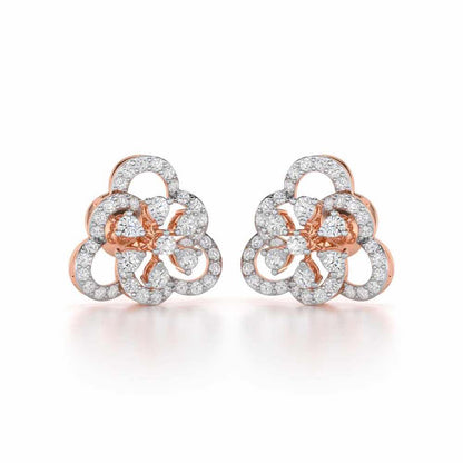 Posh Prism Silver Earrings - Rose Gold - Image 1