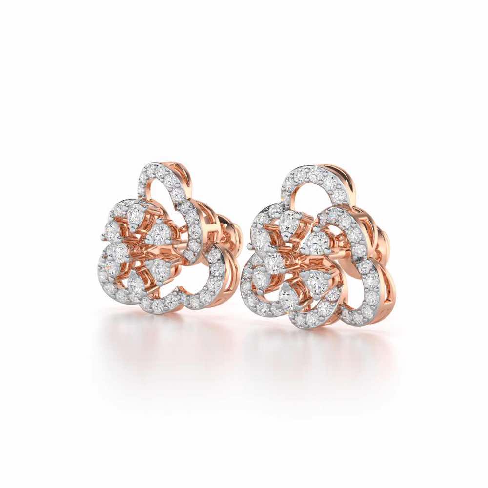 Posh Prism Silver Earrings - Rose Gold - Image 3