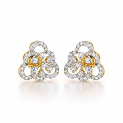 Posh Prism Silver Earrings - Yellow Gold - Image 1