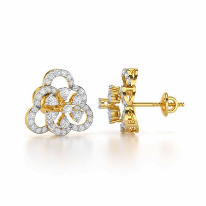 Posh Prism Silver Earrings - Yellow Gold - Image 4