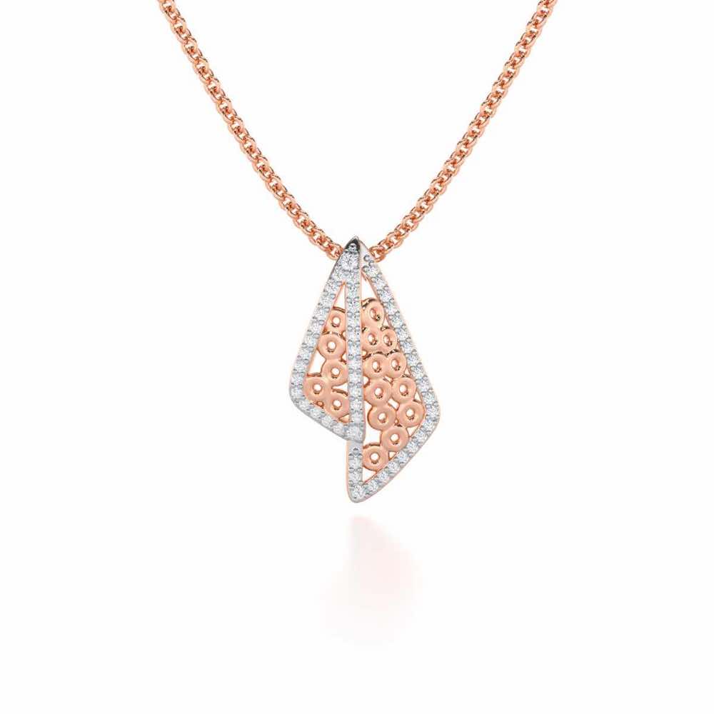 Pour Serenity Silver Pendant - Rose Gold - Image 1