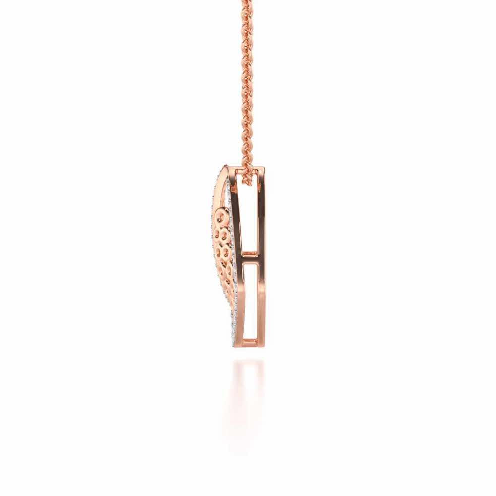 Pour Serenity Silver Pendant - Rose Gold - Image 4