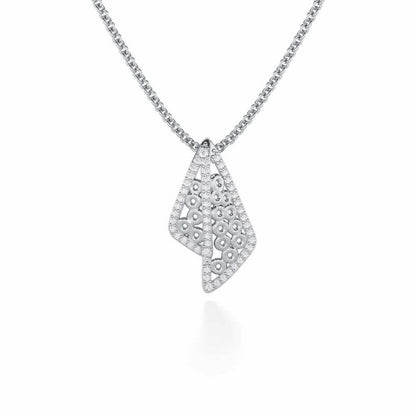 Pour Serenity Silver Pendant - White Gold - Image 1