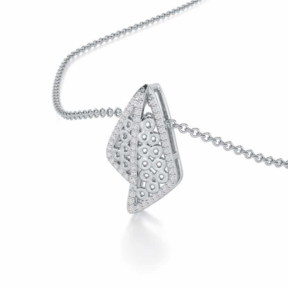 Pour Serenity Silver Pendant - White Gold - Image 2