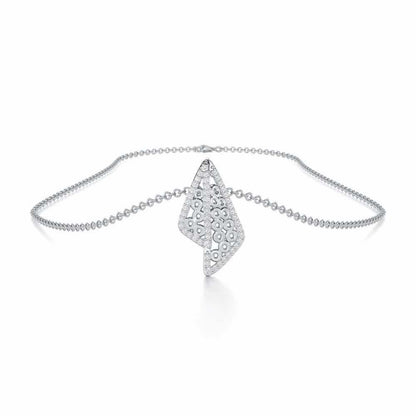 Pour Serenity Silver Pendant - White Gold - Image 3