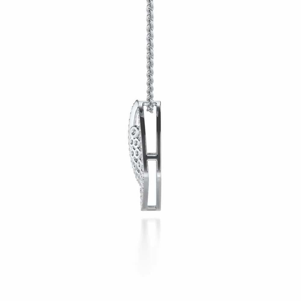 Pour Serenity Silver Pendant - White Gold - Image 4