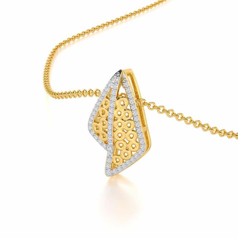 Pour Serenity Silver Pendant - Yellow Gold - Image 2