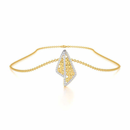 Pour Serenity Silver Pendant - Yellow Gold - Image 3