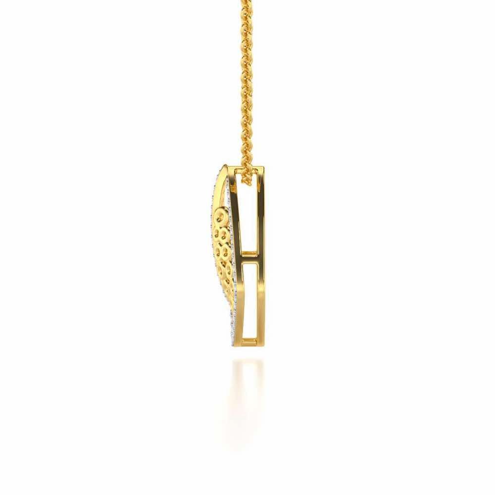 Pour Serenity Silver Pendant - Yellow Gold - Image 4