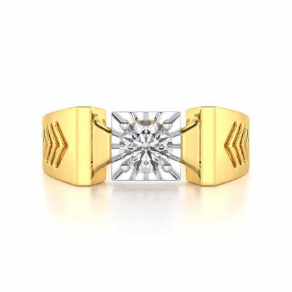 Prahalad Solitaire Ring For Men - Yellow Gold - Image 5