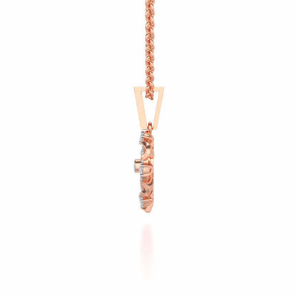 Praise Heart Silver Pendant - Rose Gold - Image 4