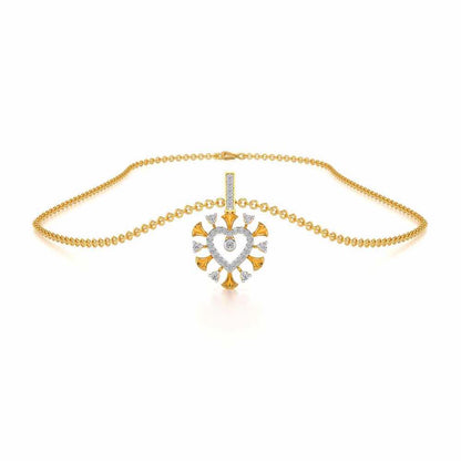 Praise Heart Silver Pendant - Yellow Gold - Image 3