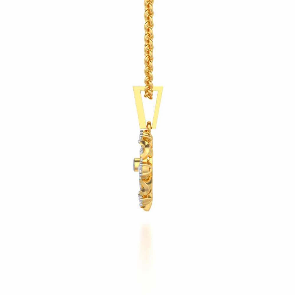 Praise Heart Silver Pendant - Yellow Gold - Image 4