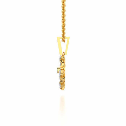 Praise Heart Silver Pendant - Yellow Gold - Image 4
