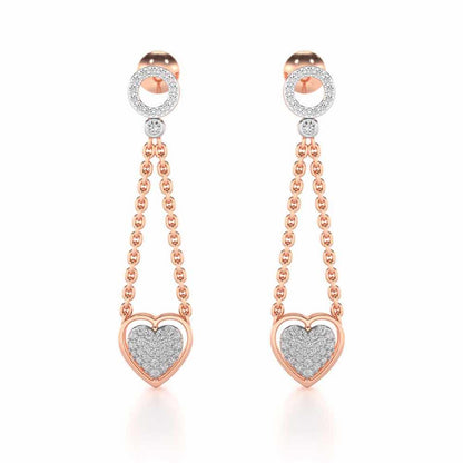 Precious Silver Earrings - Rose Gold - Image 1