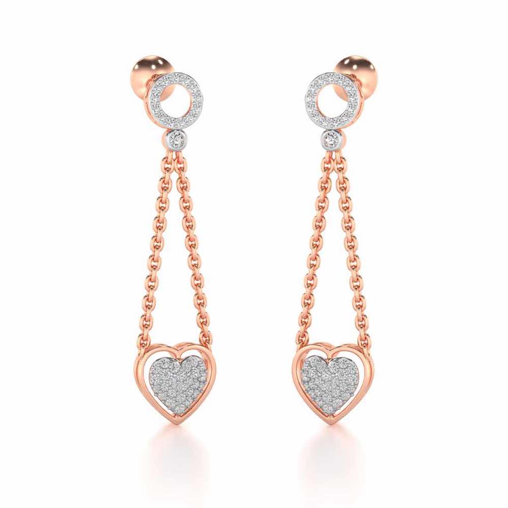 Precious Silver Earrings - Rose Gold - Image 2