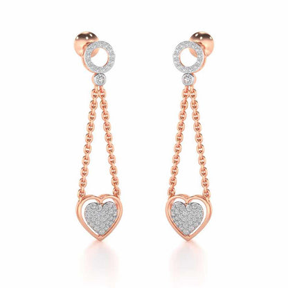 Precious Silver Earrings - Rose Gold - Image 2