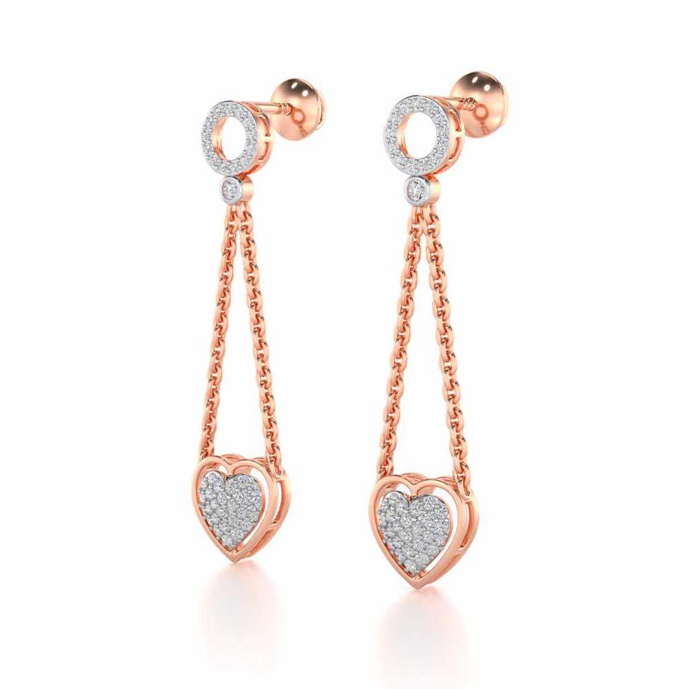 Precious Silver Earrings - Rose Gold - Image 3