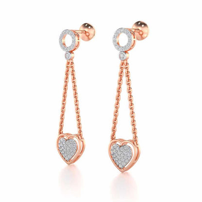 Precious Silver Earrings - Rose Gold - Image 3