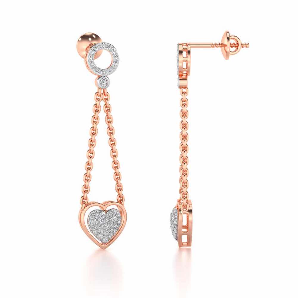 Precious Silver Earrings - Rose Gold - Image 4