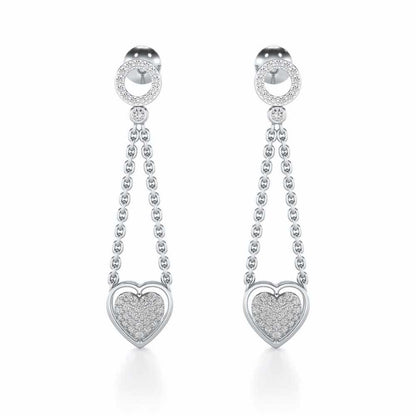 Precious Silver Earrings - White Gold - Image 1