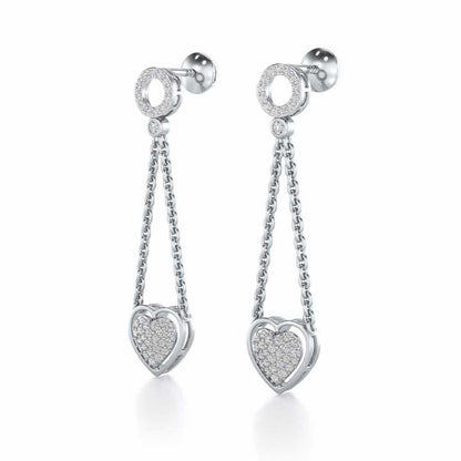 Precious Silver Earrings - White Gold - Image 3