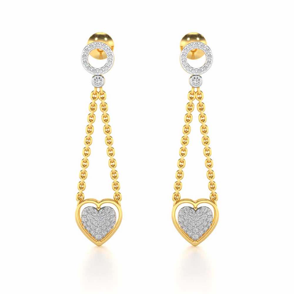 Precious Silver Earrings - Yellow Gold - Image 1