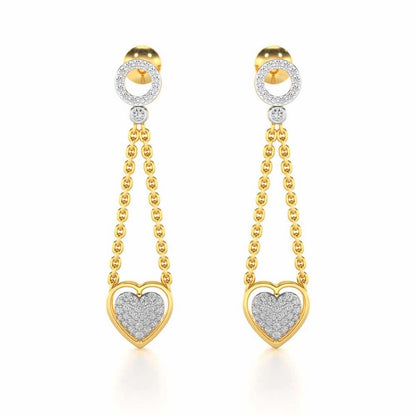 Precious Silver Earrings - Yellow Gold - Image 1