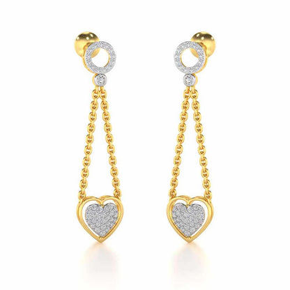 Precious Silver Earrings - Yellow Gold - Image 2