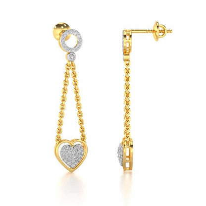 Precious Silver Earrings - Yellow Gold - Image 4