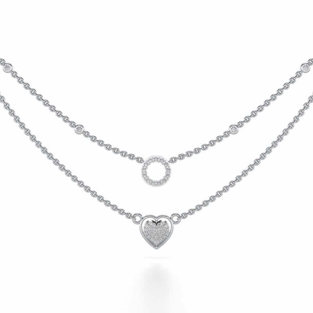 Precious Silver Necklace - White Gold - Image 1