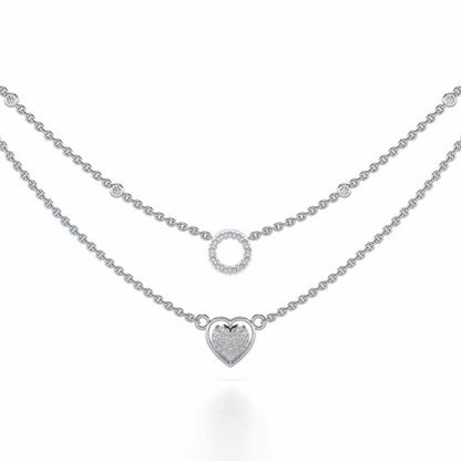 Precious Silver Necklace - White Gold - Image 1