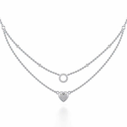 Precious Silver Necklace - White Gold - Image 2