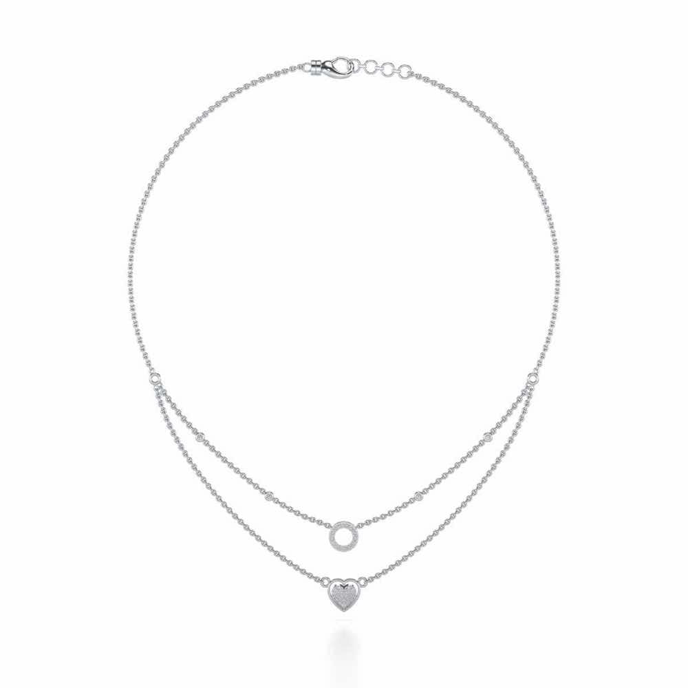 Precious Silver Necklace - White Gold - Image 3