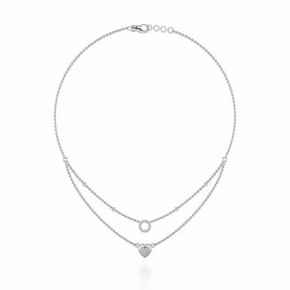 Precious Silver Necklace - White Gold - Image 3