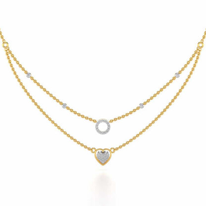Precious Silver Necklace - Yellow Gold - Image 2