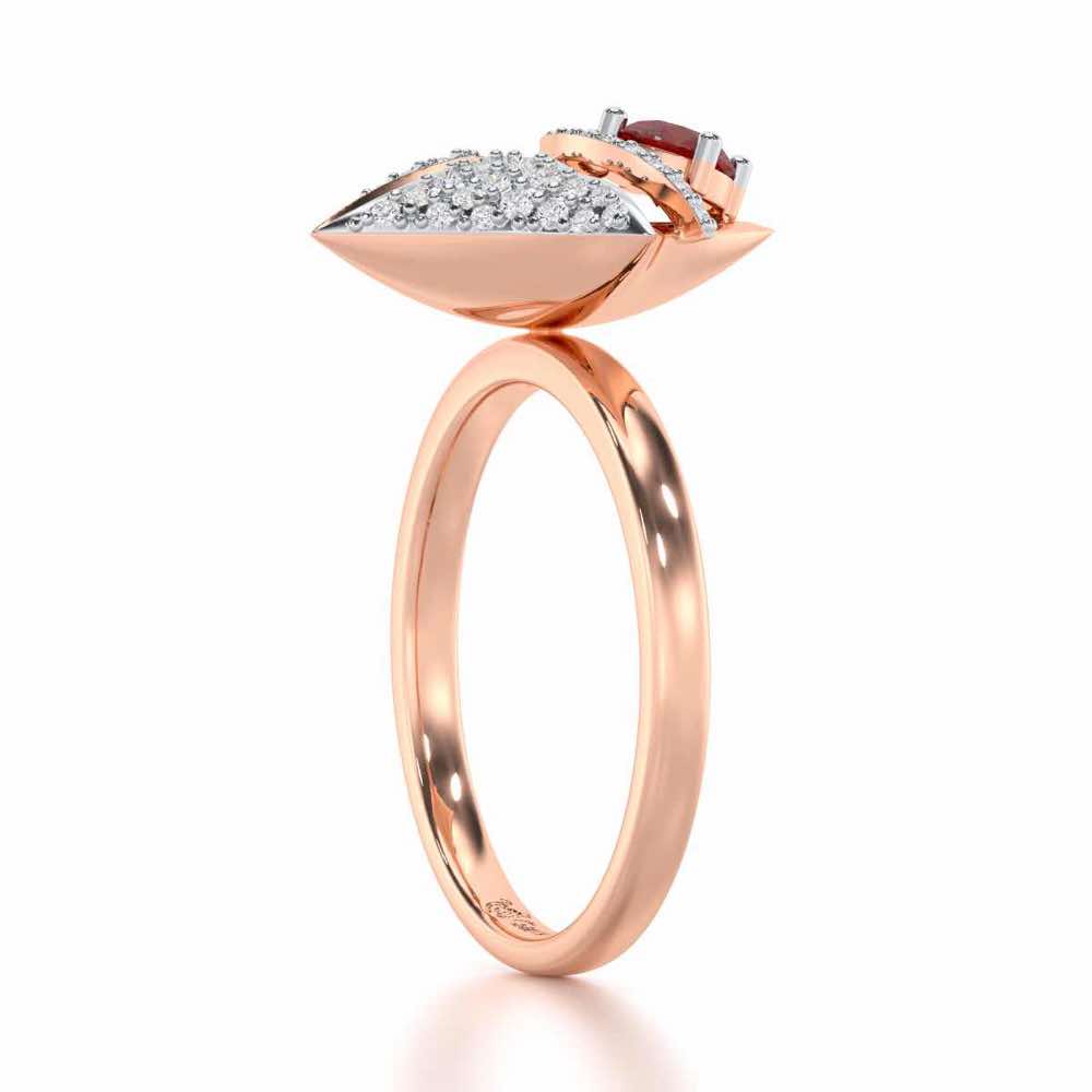 Precious Paradise Garnet Silver Rings - Rose Gold - Image 4