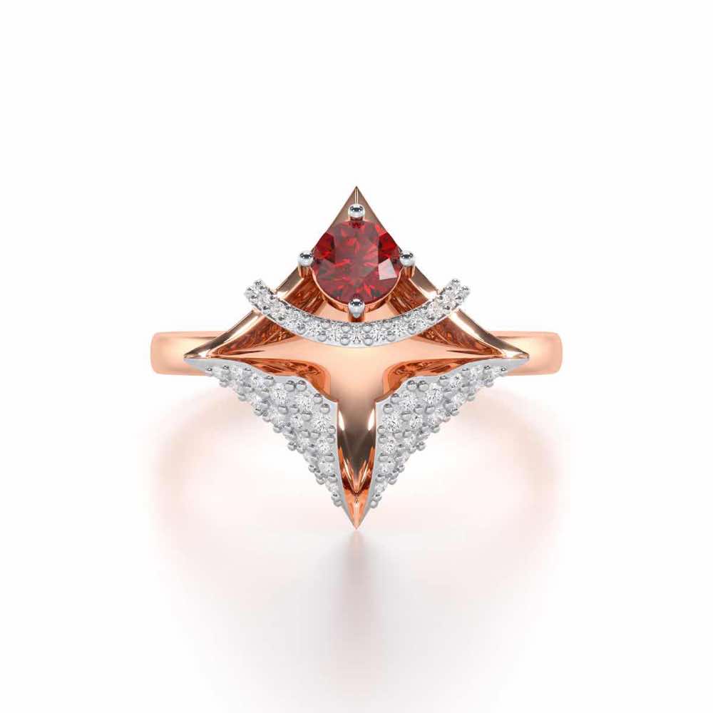 Precious Paradise Garnet Silver Rings - Rose Gold - Image 5