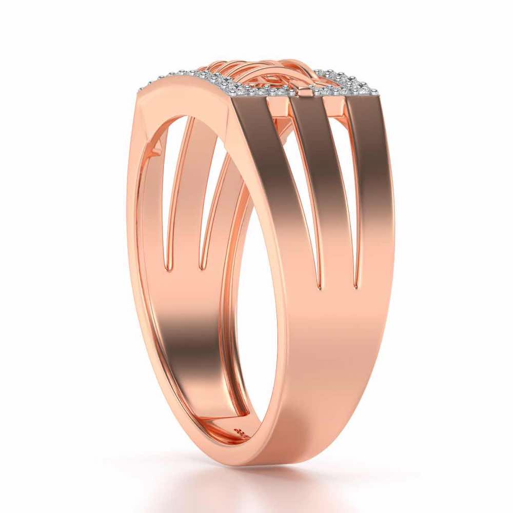 Prestige Silver Ring For Men - Rose Gold - Image 3