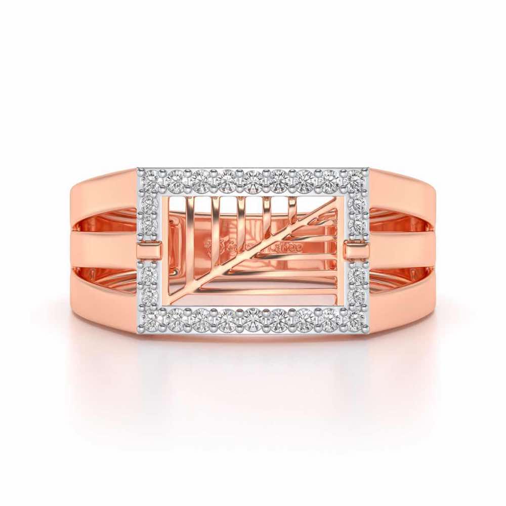 Prestige Silver Ring For Men - Rose Gold - Image 4