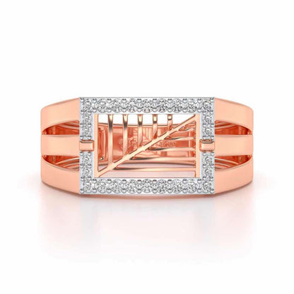 Prestige Silver Ring For Men - Rose Gold - Image 4