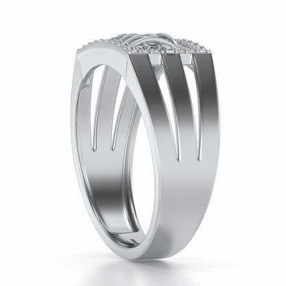 Prestige Silver Ring For Men - White Gold - Image 3