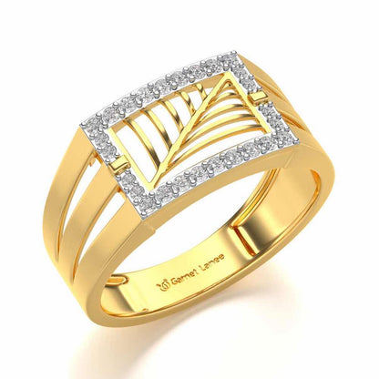 Prestige Silver Ring For Men - Yellow Gold - Image 1